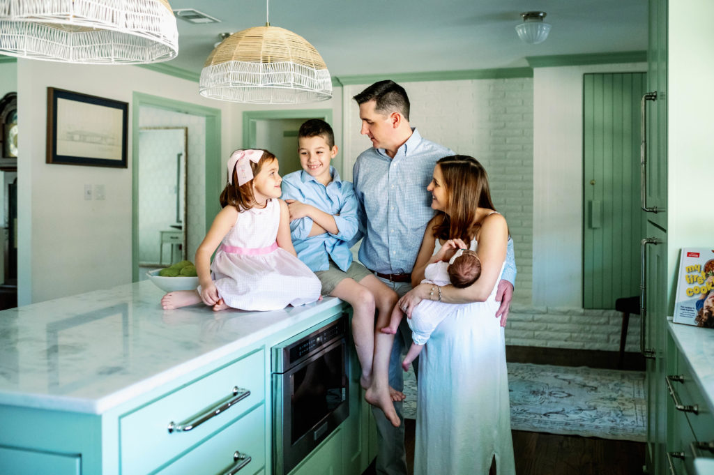 Fort Worth family in home newborn session
